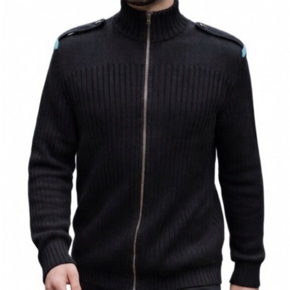 Burberry Zip-Up Sweater with Chic Accents